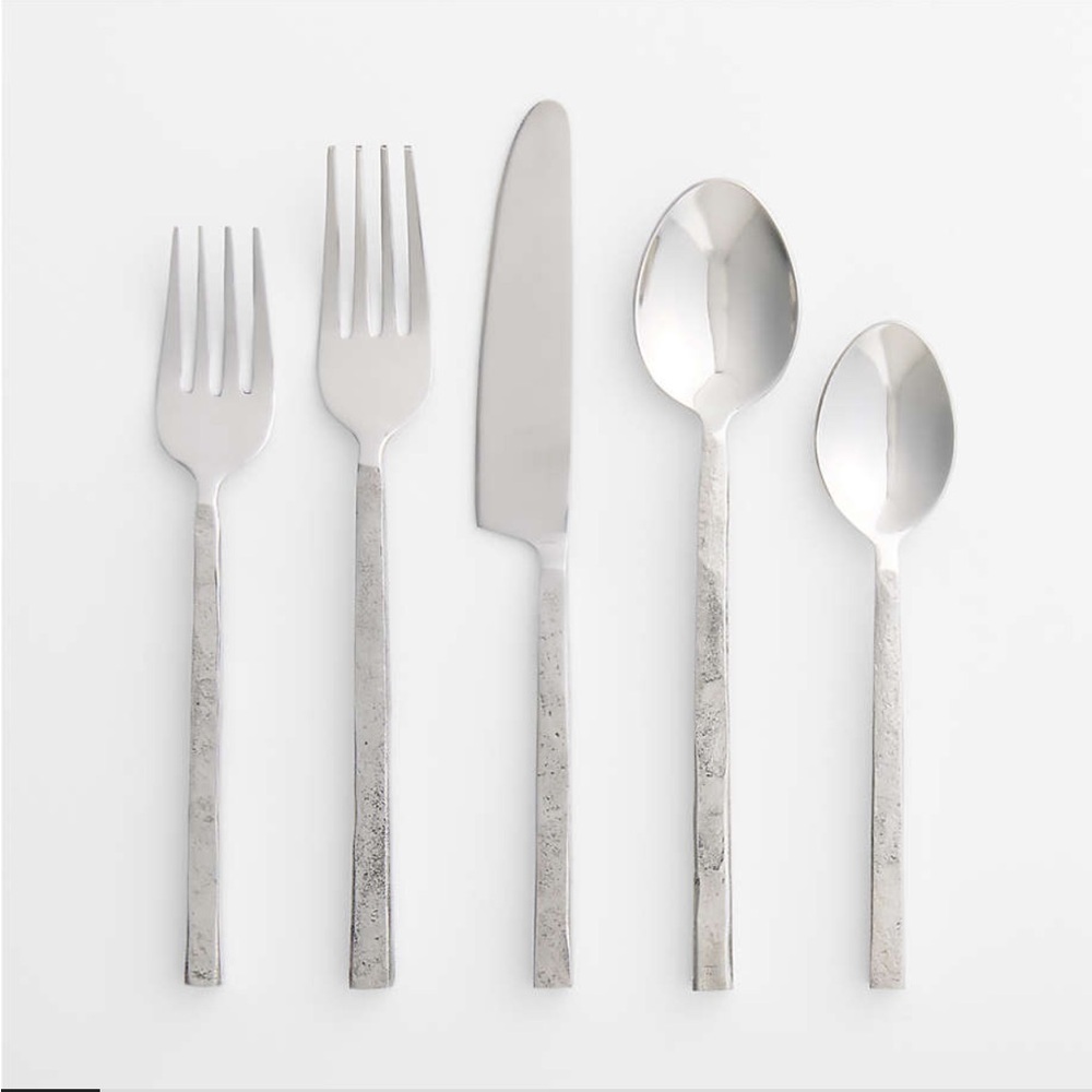 Crate & Barrel Greyson Mirror 5-Piece Flatware Place Setting